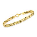 【中古】【未使用・未開封品】Ross-Simons 14kt イエローゴールド ビザンチン ブレスレット, 7 inches, ゴールド, 不明