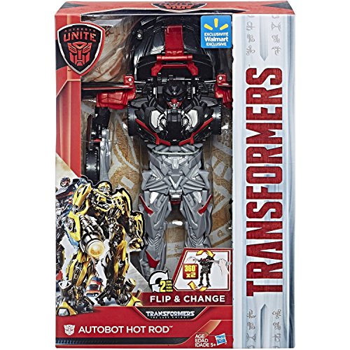 【中古】【未使用・未開封品】Transformers: The Last Knight Autobots Unite 28cm Flip & Change Autobot Hot Rod