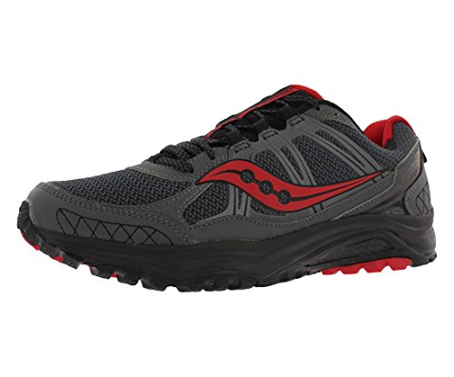 【中古】【未使用・未開封品】[Saucony] Men's Grid Excursion Tr10 Grey/Black Red Ankle-High Running Shoe - 9.5M