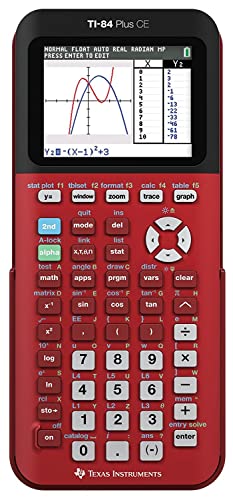 yÁzygpEJizTexas Instruments TI-84 Plus CE Radical Red Graphing Calculator