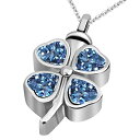 【中古】【未使用・未開封品】JMQJewelry ラッキークローバー 骨壺ネックレス 遺灰メモリアル形見ペンダント