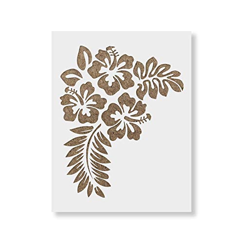 (60cm x 46cm) - Hibiscus Flower Stencil Template - Reusable Stencil with Multiple Sizes Available