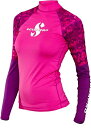 【中古】【未使用・未開封品】(X-Small, Flamingo) - ScubaPro Women's UPF 50 Long Sleeve Rash Guard