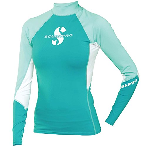 【中古】【未使用・未開封品】(X-Small, Caribbean) - ScubaPro Women's UPF 80 T-Flex Long Sleeve Rash Guard 【中古】【未使用・未開封品】(X-Small, Caribbean) - ScubaPro Women's UPF 80 T-Flex Long Sleeve Rash Guard