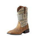 【中古】【未使用・未開封品】ARIAT メンズ スポーツ パトリオット ウエスタンブーツ US サイズ: 24.5 カラー: ブラウン