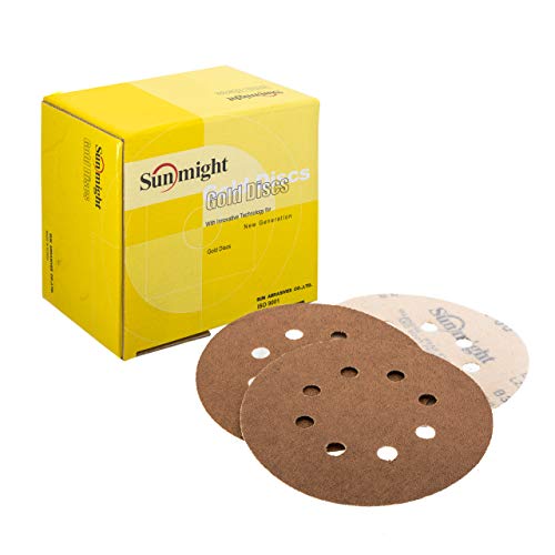 【中古】【未使用 未開封品】Sunmay 58109 マジックテープディスクグリット 1パック ゴールド 5インチ 8穴 150)