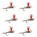 The Fly Fishing Place 高視認性 パラシュート アダムス クラシック トラウト ドライ フライフィッシング フライ 6個セット サイズ14