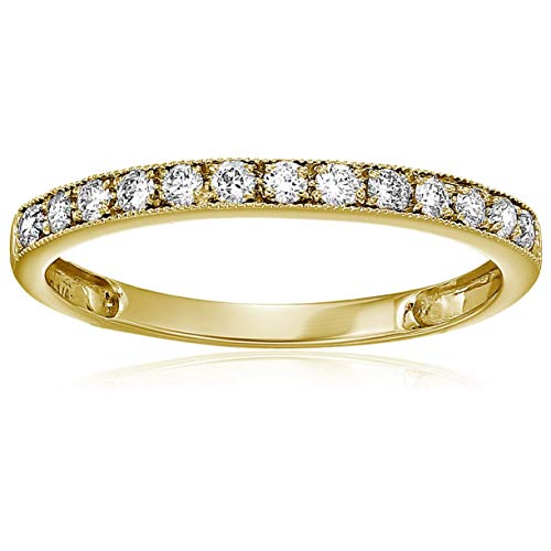 【中古】【未使用・未開封品】1?/ 4?ctミルグレインダイヤモンド結婚指輪14?Kホワイトゴールド