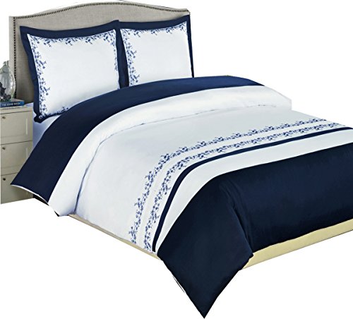 【中古】【未使用 未開封品】8pcsクイーンサイズベッドin aバッグ刺繍バーバンクブラック ホワイトDuvet Set Includingコットン3点布団カバーセット 4点クイーンシートセッ
