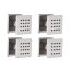 š̤ۡѡ̤ʡHOMEDEC 4 PCS Bathroom Faucets Accessories 50 x 50 MM Rainfall Shower Body Jet 2 Inch Brass Massage Spray Jets Rain Body Jets,Brushed N