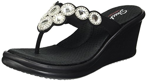 【中古】【未使用・未開封品】Skechers Cali Women's Rumblers-Whimsical Wonder Flip-Flop,black,8.5 M US