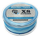 【中古】【未使用・未開封品】Reaction Tackle 編組釣り糸 - 8ストランド ブルー迷彩 200ポンド 1500ヤード