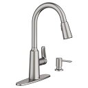 楽天AJIMURA-SHOP【中古】【未使用・未開封品】Moen Inc 87028SRS Edwyn Spot Resist Sta Inless 1Handle Deck Mount Pulldown Kitchen Faucet 141［並行輸入］