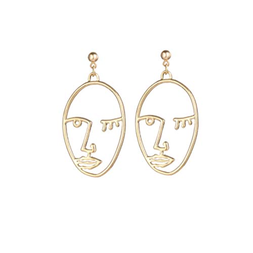 【中古】【未使用・未開封品】人間面ダングルイヤリングドロップフープスタッドカフス耳ラップピンVine Dangling Hollow Outチャームジュエリー