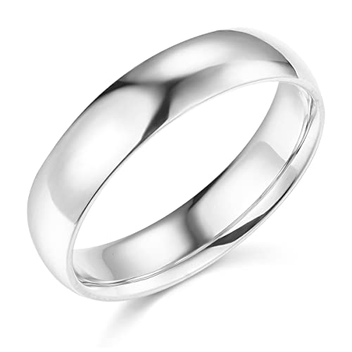 【中古】【未使用・未開封品】Wellingsale メンズ 14Kイエローまたはホワイトゴールド ソリッド 5mm 快適フィット 伝統的な結婚指輪