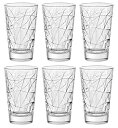 Barski - European Glass - Hiball Tumbler - Artistically Designed - 410ml - Set of 6 Highball Glasses - Made in Europe