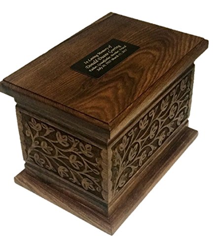 【中古】【未使用・未開封品】NWA Urns for Human Ashes、大人用サイズ ハードウッド 手彫り 人間の骨壺 - カスタム彫刻 【中古】【未使用・未開封品】NWA Urns for Human Ashes、大人用サイズ ハードウッド 手彫り 人間の骨壺 - カスタム彫刻