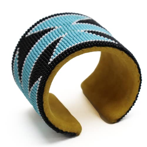La ViviaターコイズブルーツリーBeadwork Beaded Cuffブレスレットユニセックスカウボーイ西部b40?/ 6