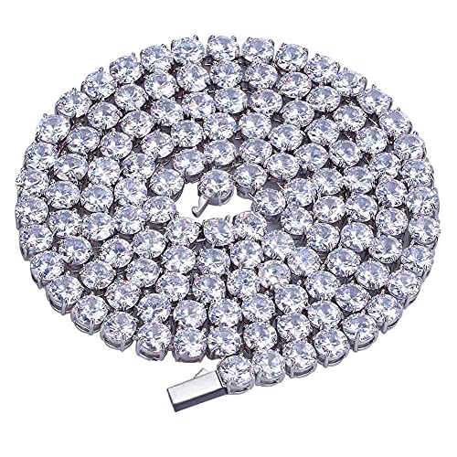 【中古】【未使用・未開封品】JINAO 18Kゴールドメッキ 1列6mm 人工ダイヤモンド アイスアウト キュービックジルコニア チェーン メンズ ヒップホップ テニス チョーカー ネックレスチェーン【メーカー名】【メーカー型番】【ブランド...