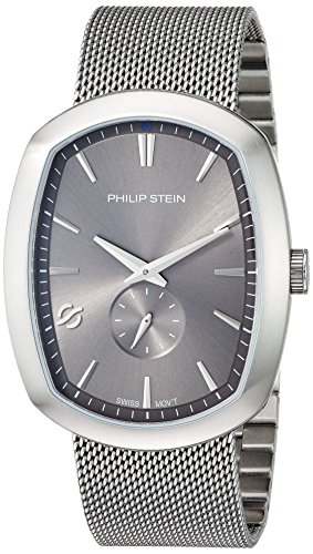 【中古】【未使用・未開封品】Philip Stein Men's Modern Swiss-Quartz Watch with Stainless-Steel Strap, Silver, 22 (Model: 72-CPLT-MSS)