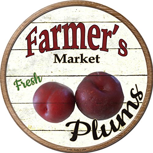 【中古】【未使用・未開封品】SMART BLONDE Farmers Market プラム ノベルティ メタル円形サイン C-755