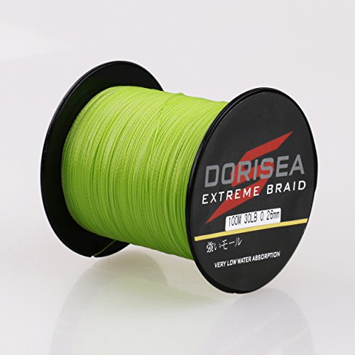 【中古】【未使用・未開封品】dorisea Extreme Braid 100?% PE編組釣りライン109yards-2187yards 6???300lbテスト蛍光グリーン