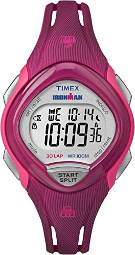 【中古】【未使用・未開封品】Timex Womens TW5M09000 IRONMAN Sleek 30 Mid-size Pink Sport Watch