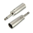 【中古】【未使用・未開封品】HTTX XLRから6.35mmアダプター、モノラル1/4インチ 6.35mmオスからXLRオスコネクター プロフェッショナルメタル構造マイクジャックプラグコンバ