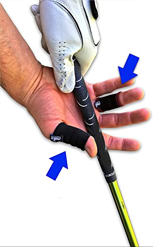 【中古】【未使用・未開封品】JerkFit NUBS フィンガーキャディー - ゴルフの水ぶくれを防ぐ親指と指のスリーブ (ブラック M)