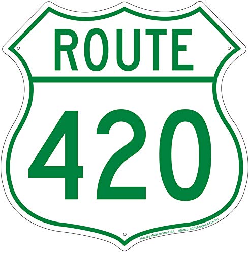 【中古】【未使用・未開封品】Signs 4?Fun shmj Route 420、シールドサイン