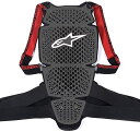 【中古】【未使用・未開封品】Alpinestars メンズ Nucleon KR-Cell オートバイバックプロテクター スモークブラック/レッド XS