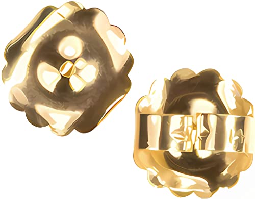 【中古】【未使用・未開封品】14K ゴールド ジャンボピアス バック プレミアム 特大スワール 10mm 1組(4)