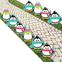 【中古】【未使用・未開封品】Big Dot of Happiness Holly Jolly ペンギン ペンギン 芝生のデコレーション アウトドア ホリデー クリスマス 庭デコレーション 10ピース