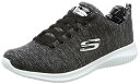 【中古】【未使用・未開封品】Skechers Women's 12837 Slip on Trainers, Black (Black/White), 6 UK...