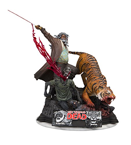 【中古】【未使用・未開封品】McFARLANE THE WALKING DEAD EZEKIEL & SHIVA RESIN STATUE