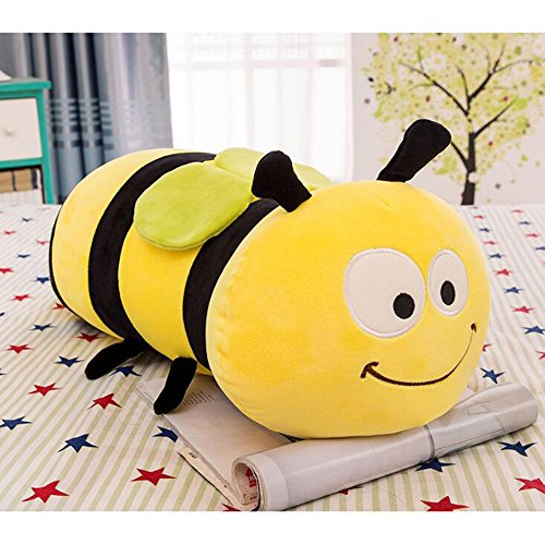 yÁzygpEJizDongcrystal 45cm Fuzzy Bumblebee,Soft Plush Bee Toy Stuffed Animals Pillow