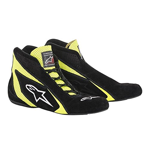 【中古】【未使用・未開封品】Alpinestars 2710618-155-5 SP シューズ ブラック/イエロー フルオ サイズ5 SFI 3.3 レベル 5/FIA スエード