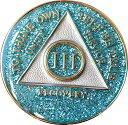 【中古】【未使用・未開封品】3年AA Medallion Aqua Glitter tri-plate Bling Blingチップ