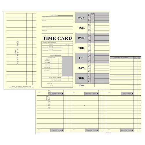 【中古】【未使用・未開封品】TCSフォーム225?tri-fold Weekly従業員時間カード( 1000?ct