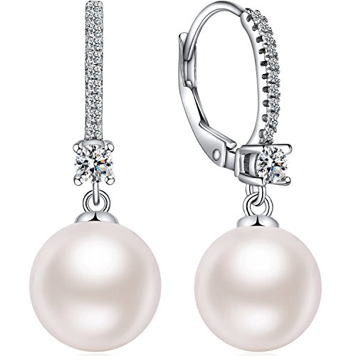 【中古】【未使用・未開封品】ZowBinBin Sterling Silver Imitation Pearl Drop Earrings