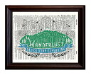 【中古】【未使用・未開封品】タイポグラフィ???Wanderlust???辞書アートプリント