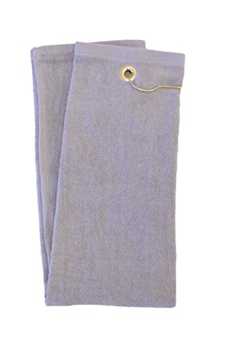 【中古】【未使用・未開封品】三つ折ゴルフタオル(さまざまな色で利用可能) グレイ