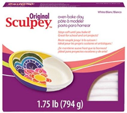Polyform Sculpey オリジナル ポリマー粘土 1.7ポンド ホワイト (2個パック)
