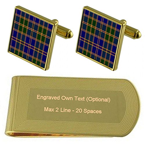 【中古】【未使用・未開封品】Select Gifts 米国州タータンハワイ刻印ゴールド調マネークリップ