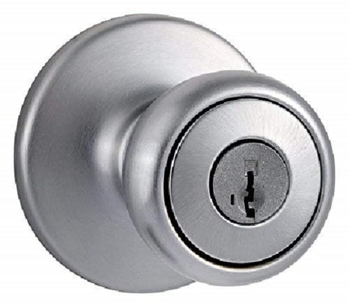 Kwikset 94002-870 Tyloキー付きエントリーノブとサテンクロームのSmartkeyセキュリティ