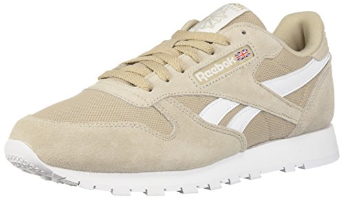 【中古】【未使用・未開封品】Reebok メンズ クラシック レザー スニーカー, パーチメント/ホワイト。, 4