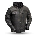 【中古】【未使用 未開封品】First Manufacturing mens Vendetta Leather Jacket(Black Olive,XXXXX-Large),1 Pack