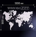 【中古】【未使用・未開封品】World Map???ワールドマップパズル木製自宅やオフィスの装飾用。世界国withマップby木製。City X-Large ベー...