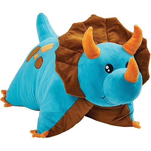【中古】【未使用 未開封品】Pillow Pets トリケラトプス ブルー 恐竜 18インチ 動物のぬいぐるみ