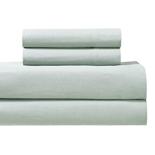 【中古】【未使用・未開封品】Heavyweight Flannel 100?%コットンシートset-4pcベッドシート170?gsm キング ブルー